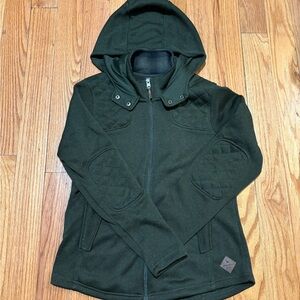 Eddie Bauer Dark Green Quilted Utility Jacket